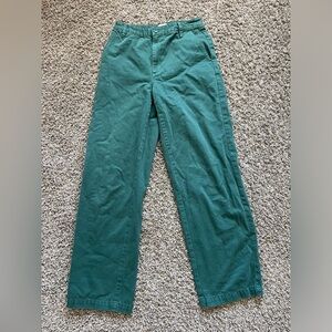 Sunday Best Size 2 Green‎ Trouser Pants Aritzia High Waist Chino Academia
